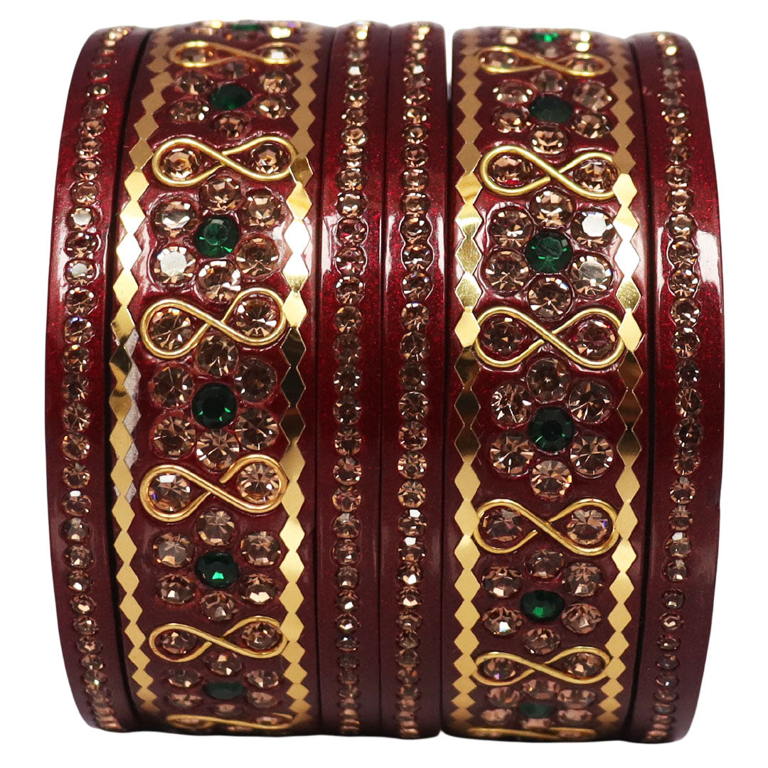 Festival Special Fancy Lac Bangles Set With Latest Stone Design