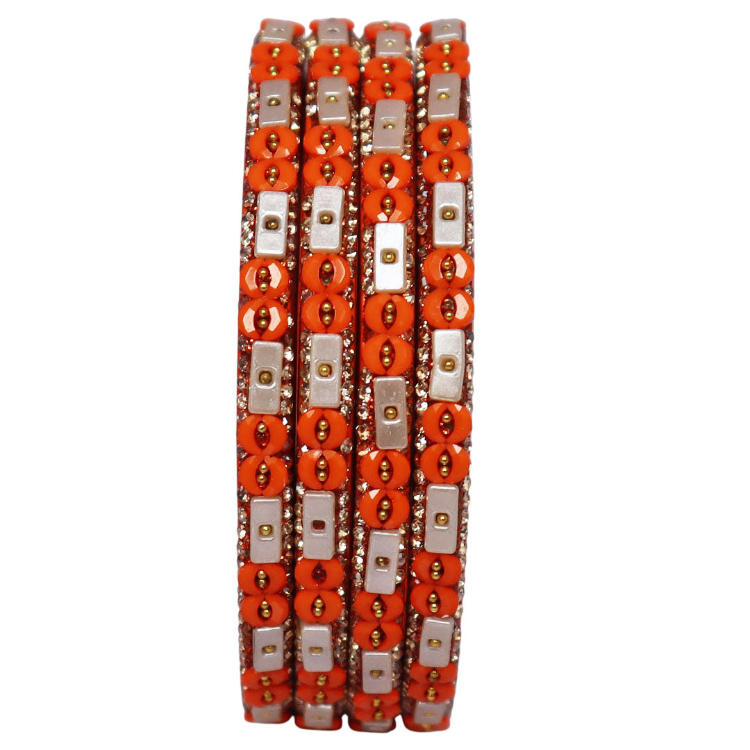 Designer Rajasthani Lac Bangles with Rhinestone & Bead Work by Taj Bridal Store