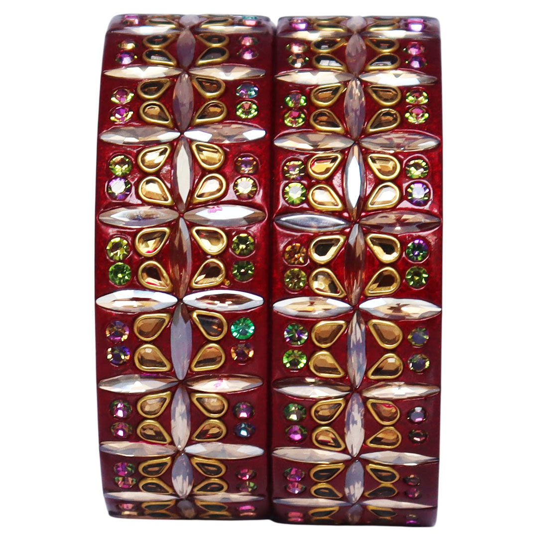 Exclusive Lac Kada Bangles in Latest Artificial Stones Design