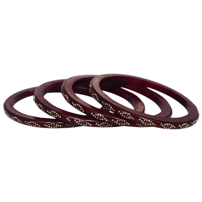 Rajasthani handmade lac bangles set with rhinestone stone work by TAJ BRIDAL STORE