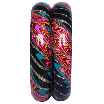 Designer Lac Bangles Latest Wave Design Kada Set