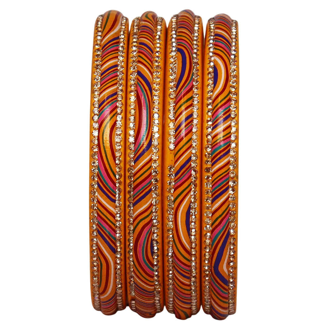 Designer Jaipuri Lac Kada with Multicolor Lahariya Artwork