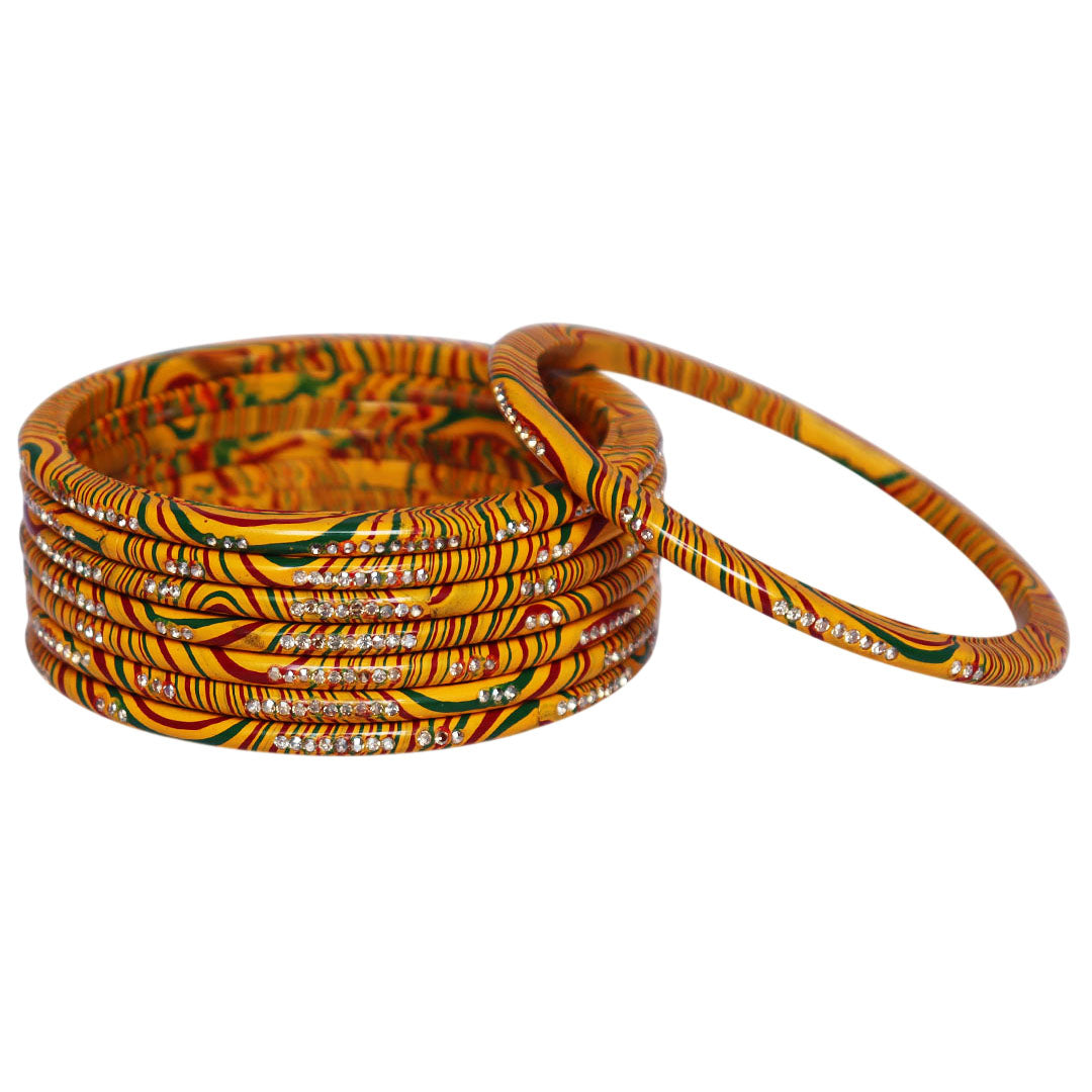 Lightweight Handmade Leheriya Lac Bangles for Weddings, Festivals, and Daily Wear