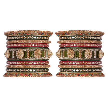 Rajasthani Lac Bangles Wedding Wear Kundan Designer Set