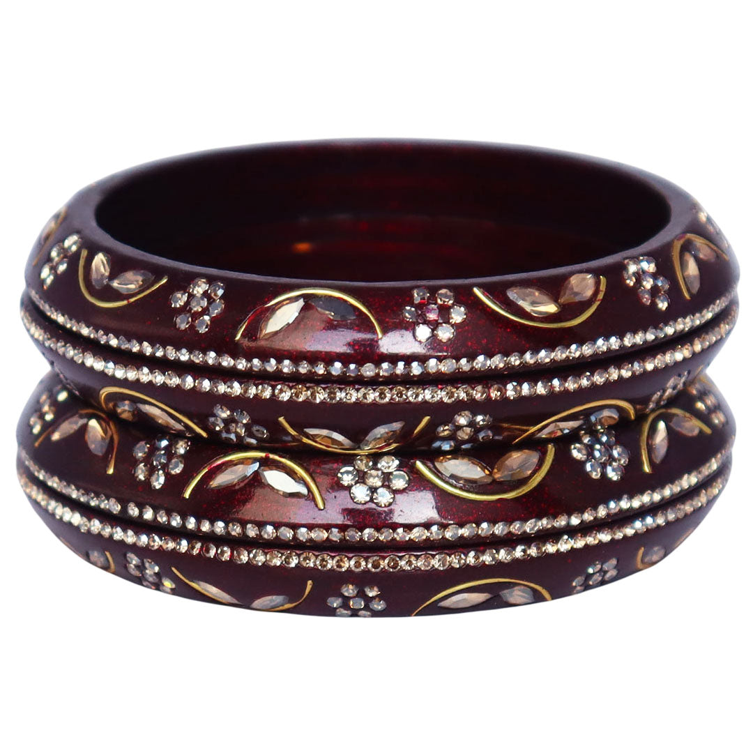 Festival Wear Lac Bangadi Bangles Set in Latest Kundan Design