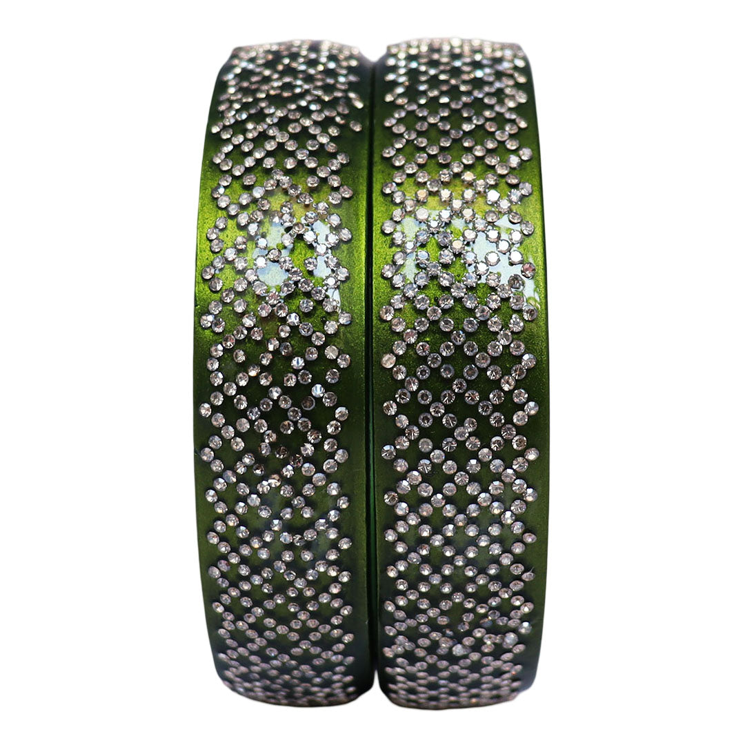 Jaipuri Lac Kada Bangles Set in Latest Rhinestones Design