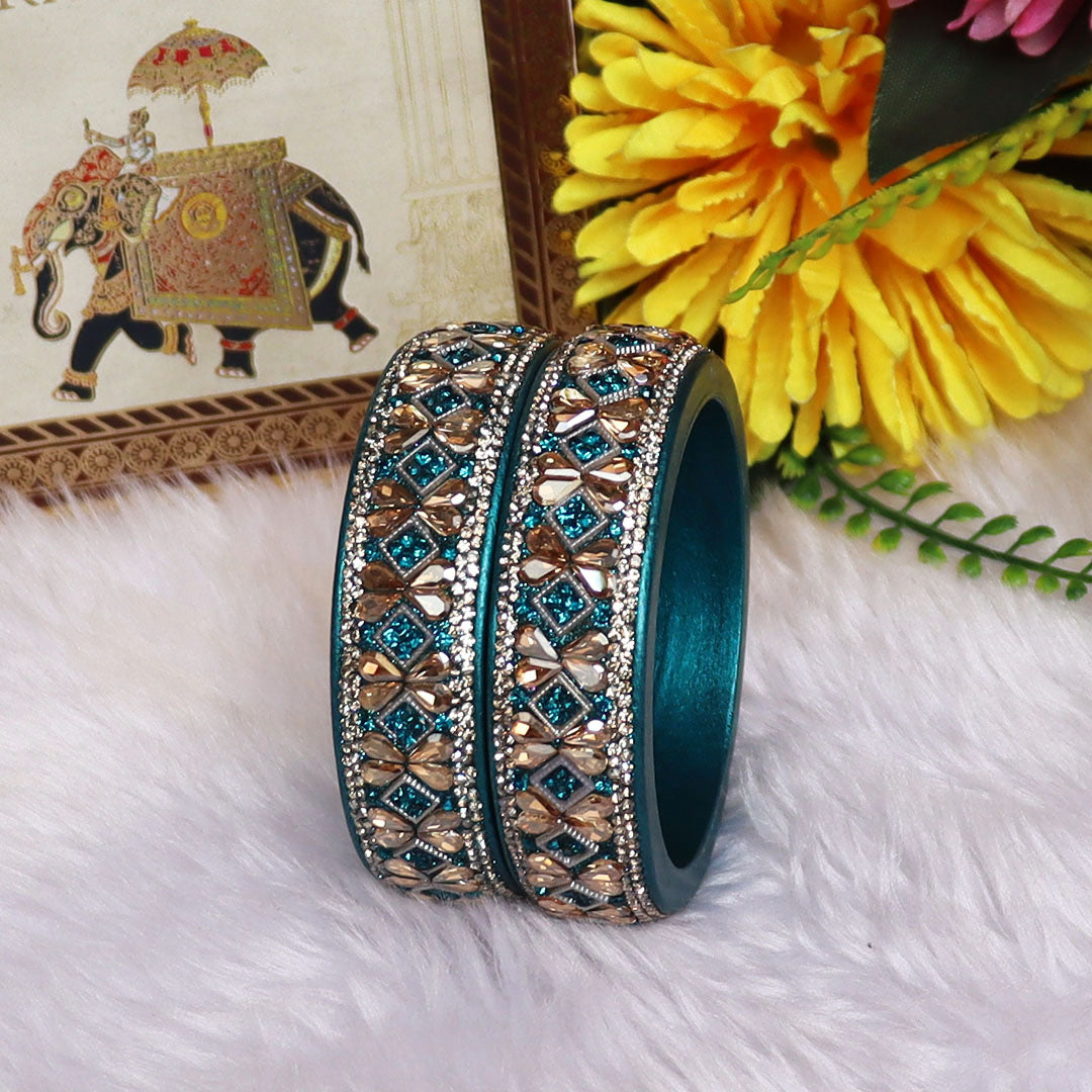 Jaipuri Designer Lac Kada Bangles For Women With Latest Kundan Design