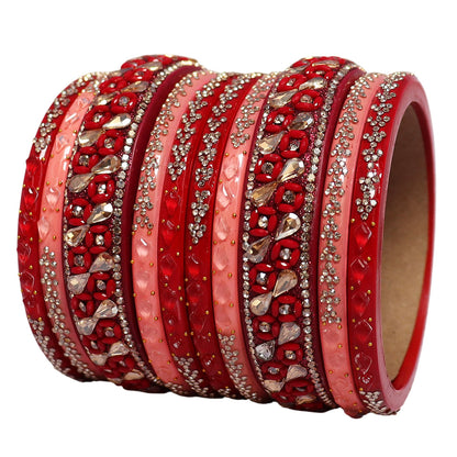Womens Designer Lac Bangles Set With Latest Kundan Design