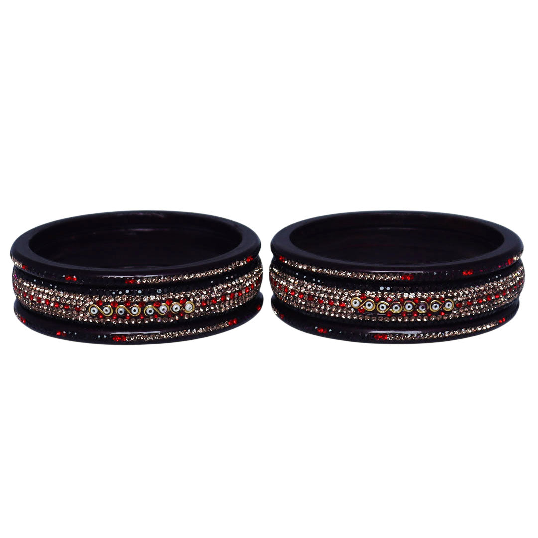 Jaipuri Lac Bangles with Latest Beads & Rhinestone Design