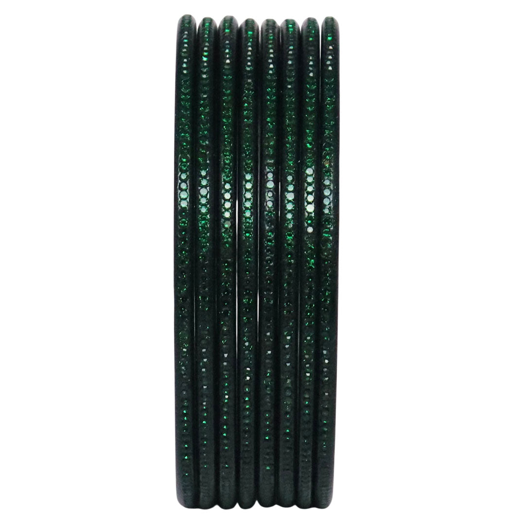 Traditional Rajasthani Lac Bangles with Fine Rhinestones Design