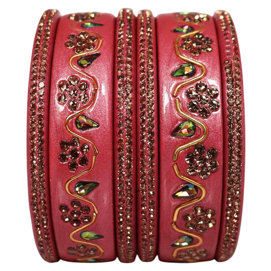 Handmade Traditional Short Lac Bangles Set With Latest Kundan Design