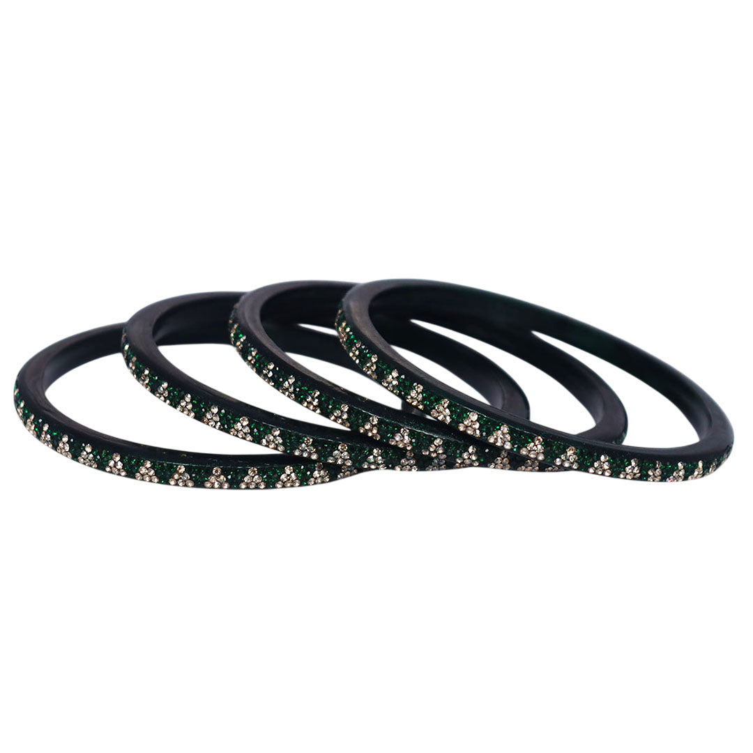 Traditional Indian Lac bangles with rhinestone detailing