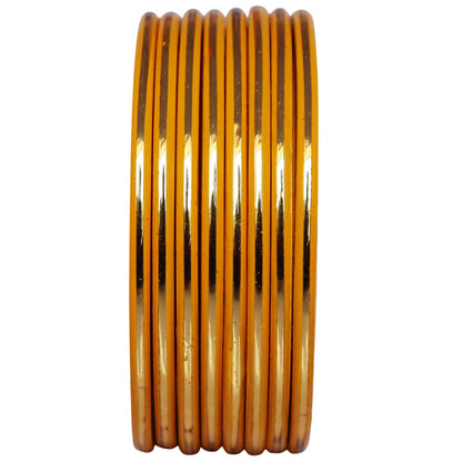 Rajasthani Handmade Lac Bangles with Golden Paat Work by TAJ BRIDAL STORE