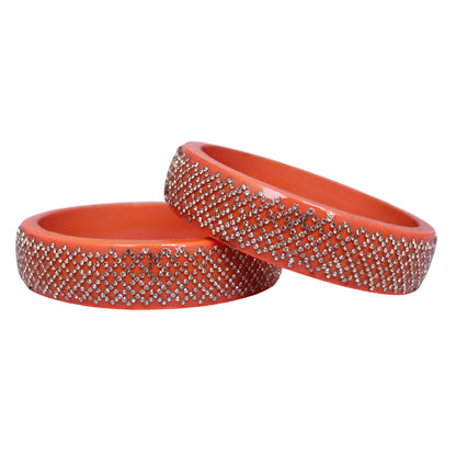 Jaipuri Lac Kada Bangles Set in Latest Rhinestones Design