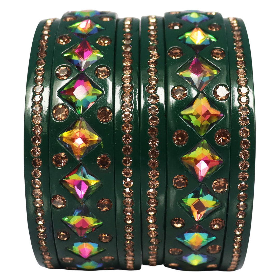 Rakhi Special Traditional Lac Bangles Set With Latest Kundan Design