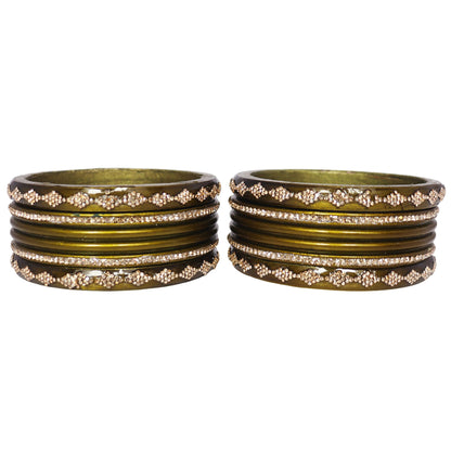 Festive Special Designer Lac Chura Set With Latest Rhinestones Design