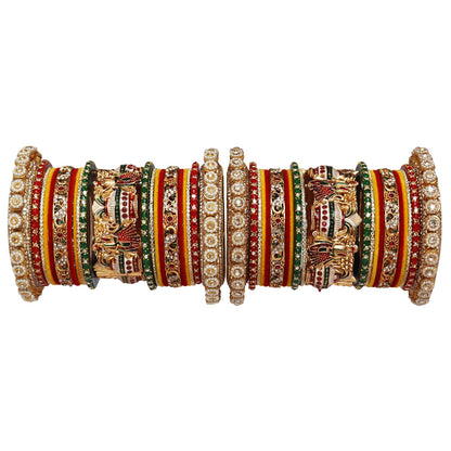 Bridal Chura Rajasthani Style with Dulha Dulhan Kada