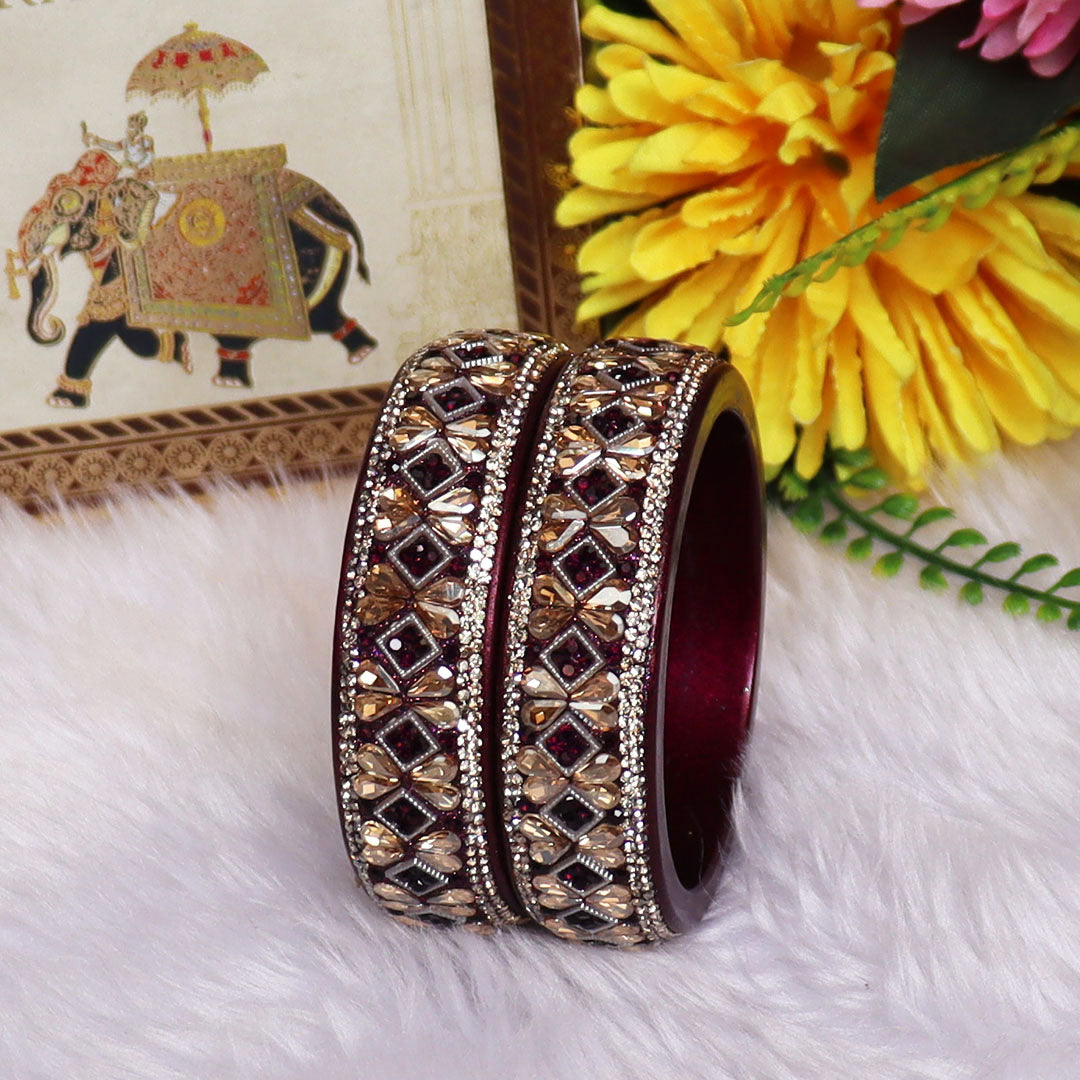 Jaipuri Designer Lac Kada Bangles For Women With Latest Kundan Design