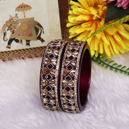 Jaipuri Designer Lac Kada Bangles For Women With Latest Kundan Design