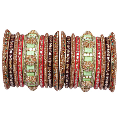 Rajasthani Lac Bangles Wedding Wear Kundan Designer Set