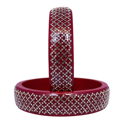 Jaipuri Lac Kada Bangles Set in Latest Rhinestones Design