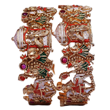 Premium Rajwadi Metal Kada Pair with Latest Doli-Baraat Design