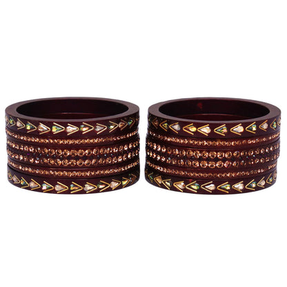 Jaipuri Lac Bangles with Kundan & Artificial Stone Design
