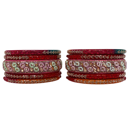 Womens Designer Lac Bangles Set With Latest Kundan Design