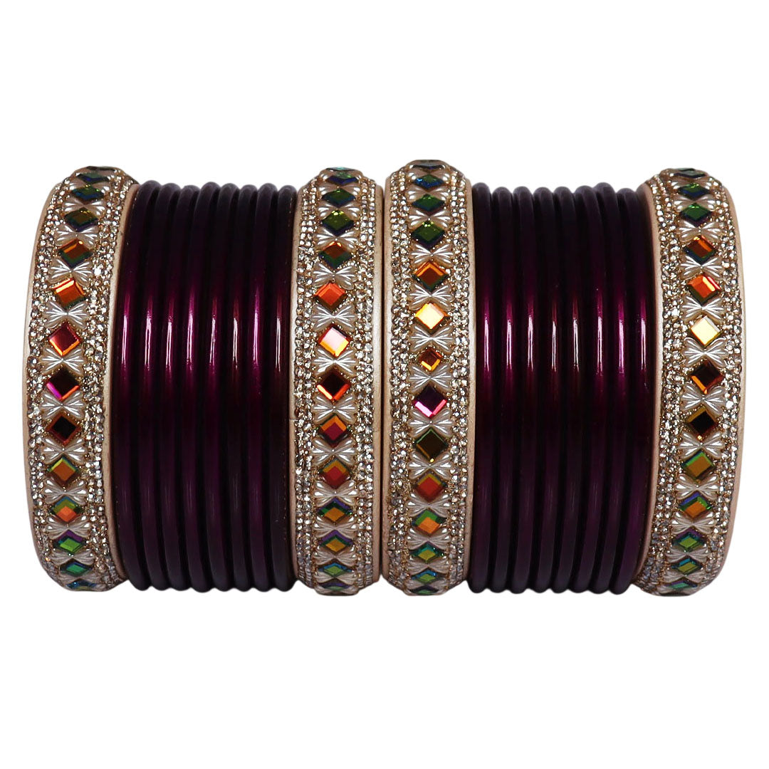 Handmade Pure Lac Bangles Set for Women | Traditional Rajasthani Glossy Bangles By TAJ BRIDAL STORE