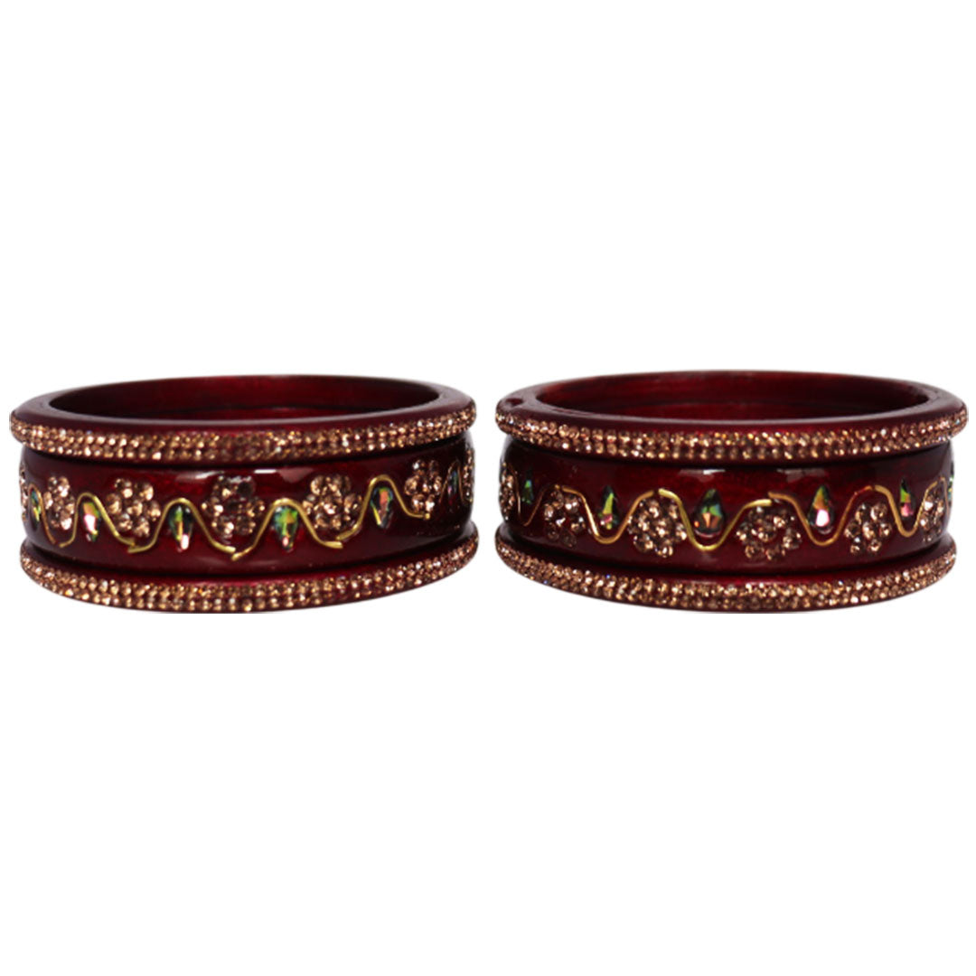 Handmade Traditional Short Lac Bangles Set With Latest Kundan Design