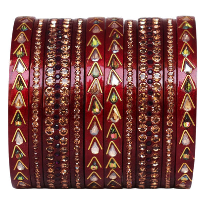 Jaipuri Lac Bangles with Kundan & Artificial Stone Design