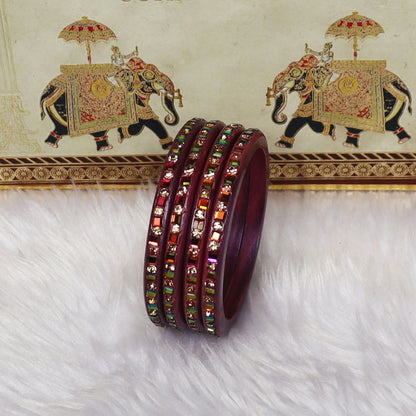 Festive Special Handmade Pure Lac Bangles with Latest Stones Design