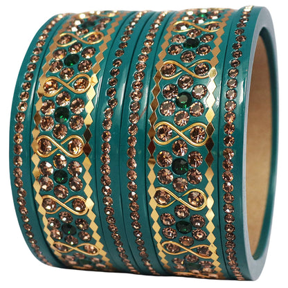 Festival Special Fancy Lac Bangles Set With Latest Stone Design