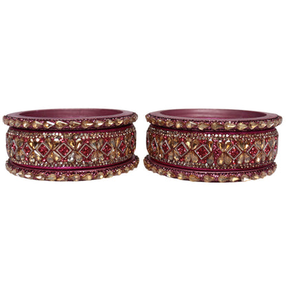 Fancy Short Lac Bangles For Women With Latest Kundan Design