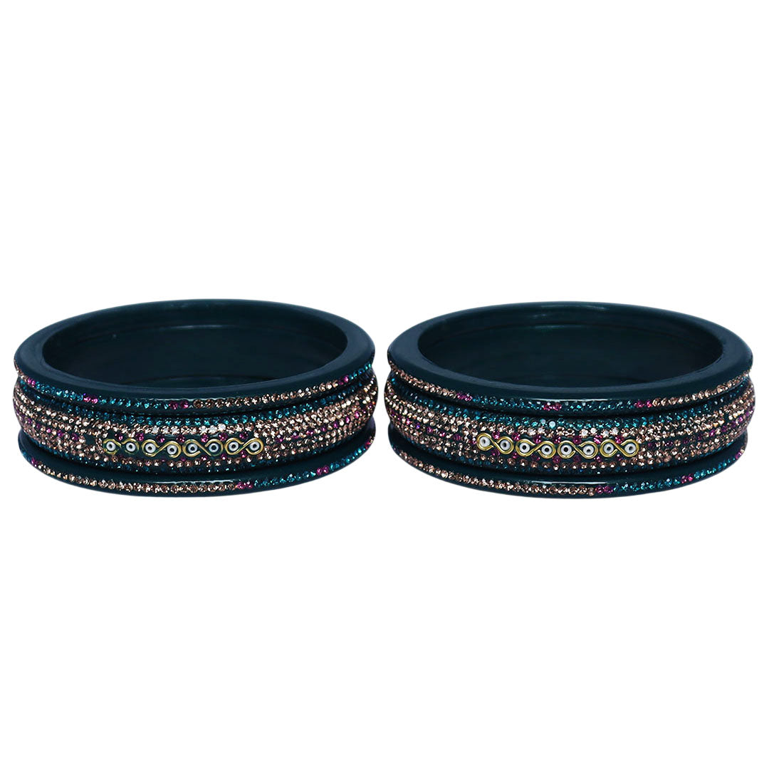 Jaipuri Lac Bangles with Latest Beads & Rhinestone Design