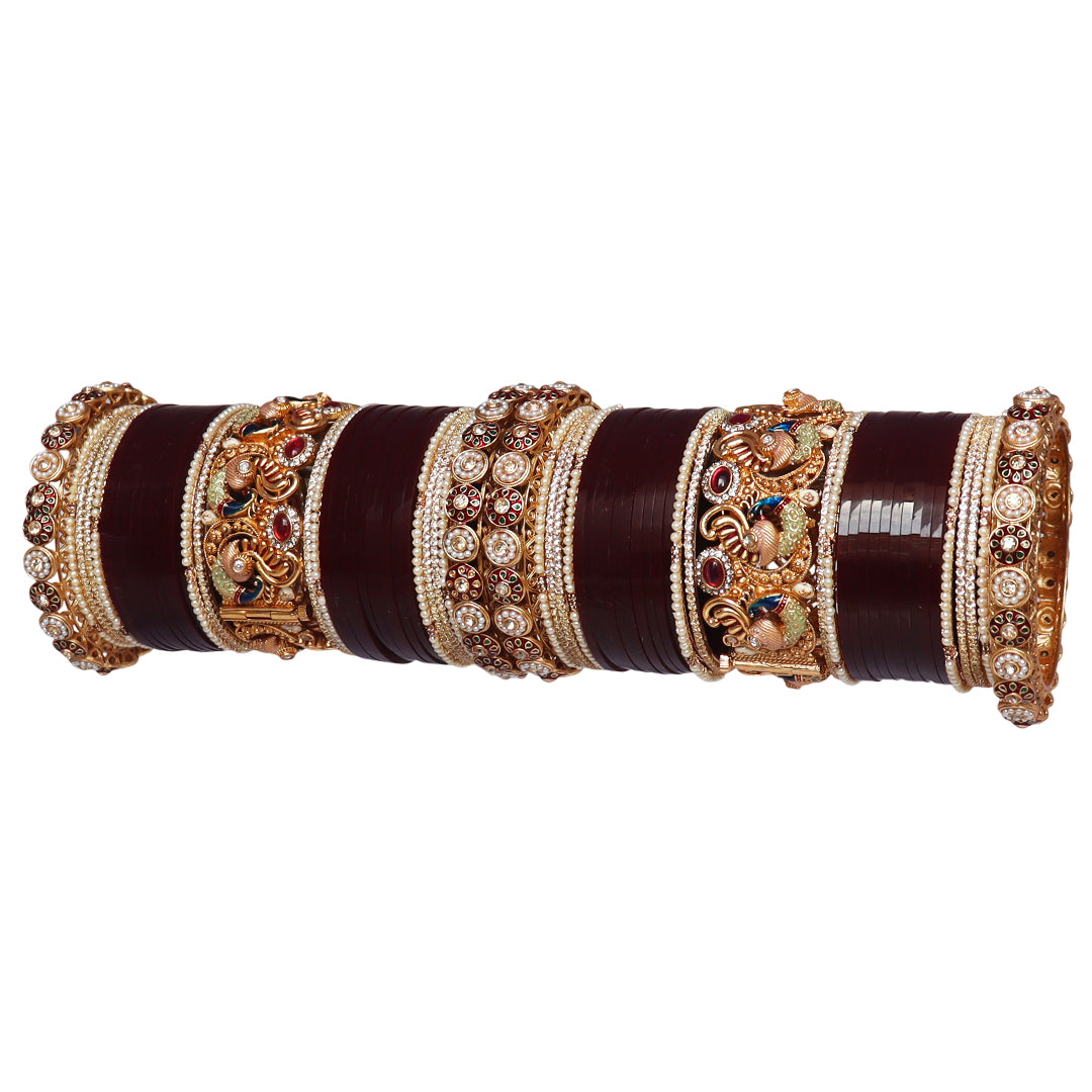 Wedding Bangles For Bride With Latest Peacock Motifs