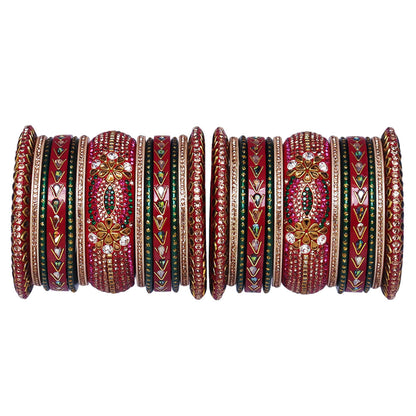 Exclusive Lac Bangles Set for Bride With Latest Kundan Design