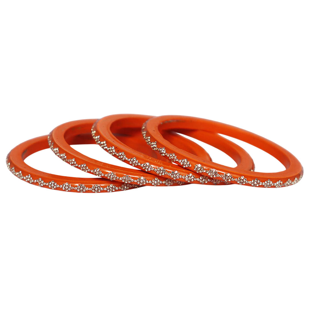 Handcrafted lac bangles for women with stone work