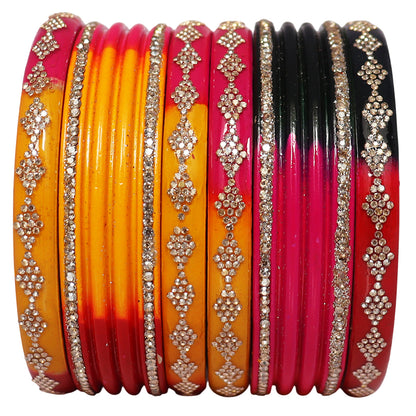 Festive Special Designer Lac Chura Set With Latest Rhinestones Design