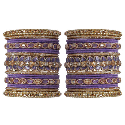 Indian Bridal Wedding Bangles Set – Kundan & Beads Work