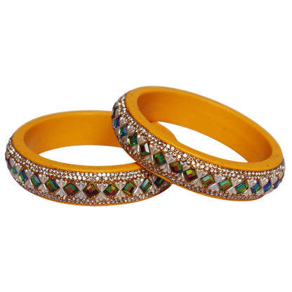 Glossy Pure Lac Kada Bangles for Women in Firozi Colour by TAJ BRIDAL STORE