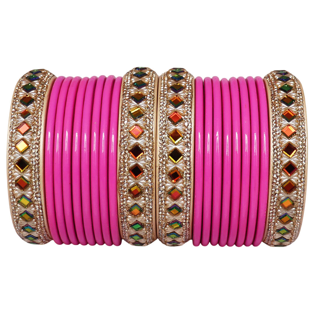 Handmade Pure Lac Bangles Set for Women | Traditional Rajasthani Glossy Bangles By TAJ BRIDAL STORE