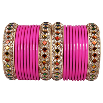 Handmade Pure Lac Bangles Set for Women | Traditional Rajasthani Glossy Bangles By TAJ BRIDAL STORE