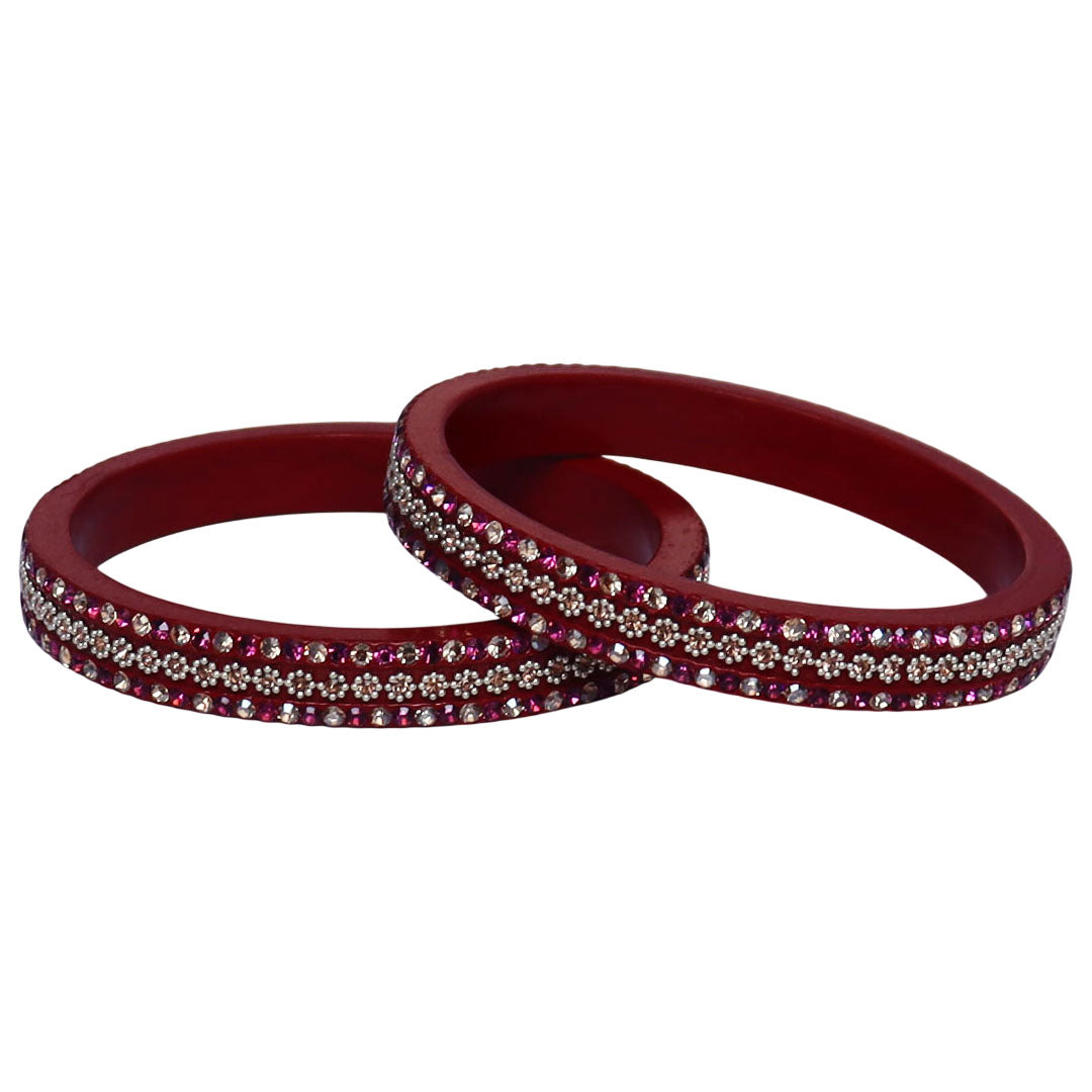 Jaipuri Lac Bangles Artificial Stones Kada Set for Women