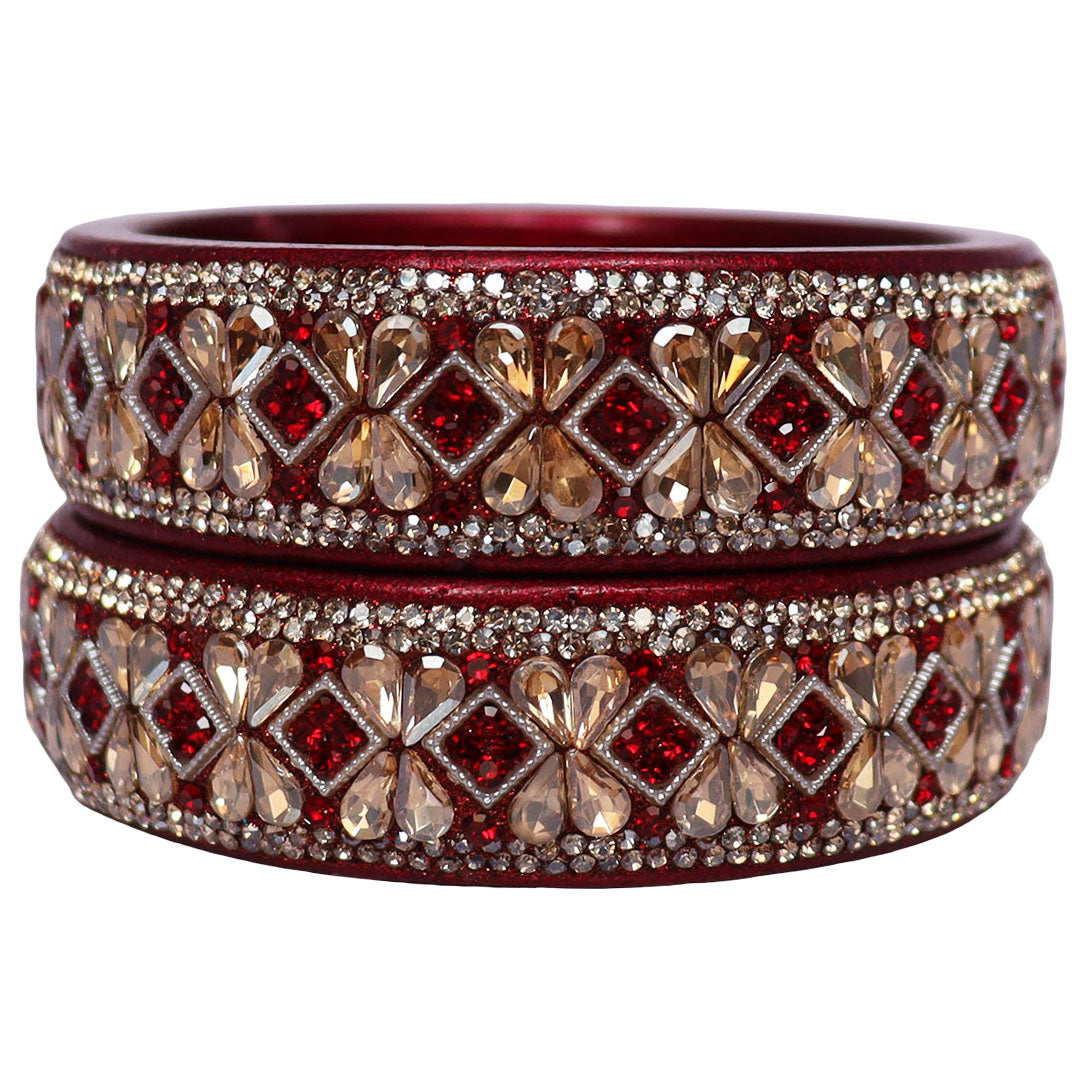Beautifully designed Lac and Kundan work Kada