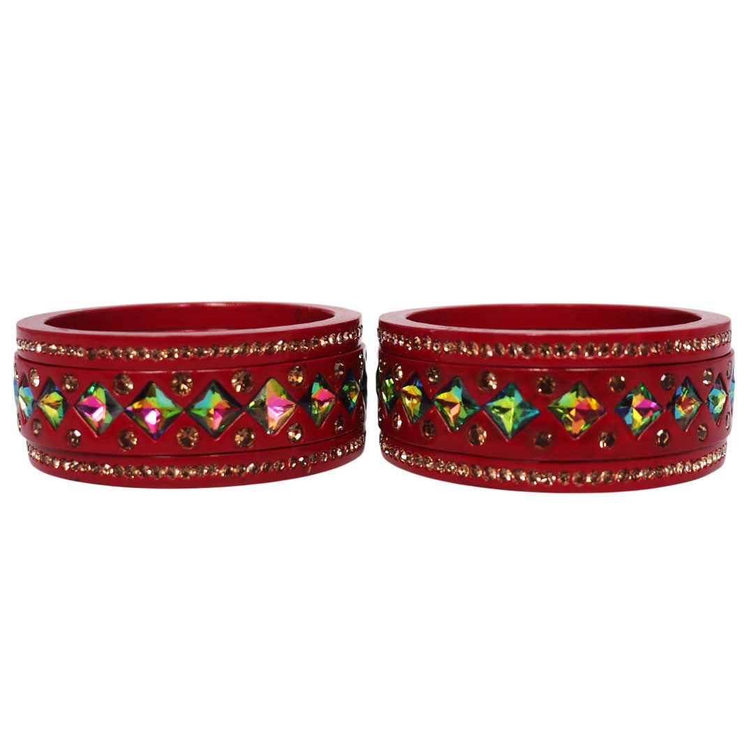 Rakhi Special Traditional Lac Bangles Set With Latest Kundan Design