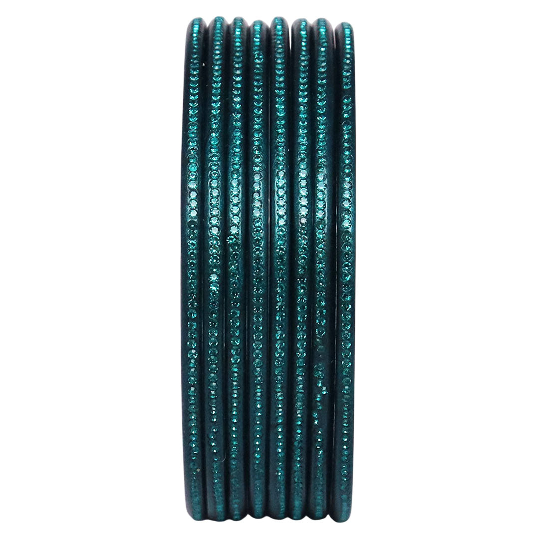 Traditional Rajasthani Lac Bangles with Fine Rhinestones Design