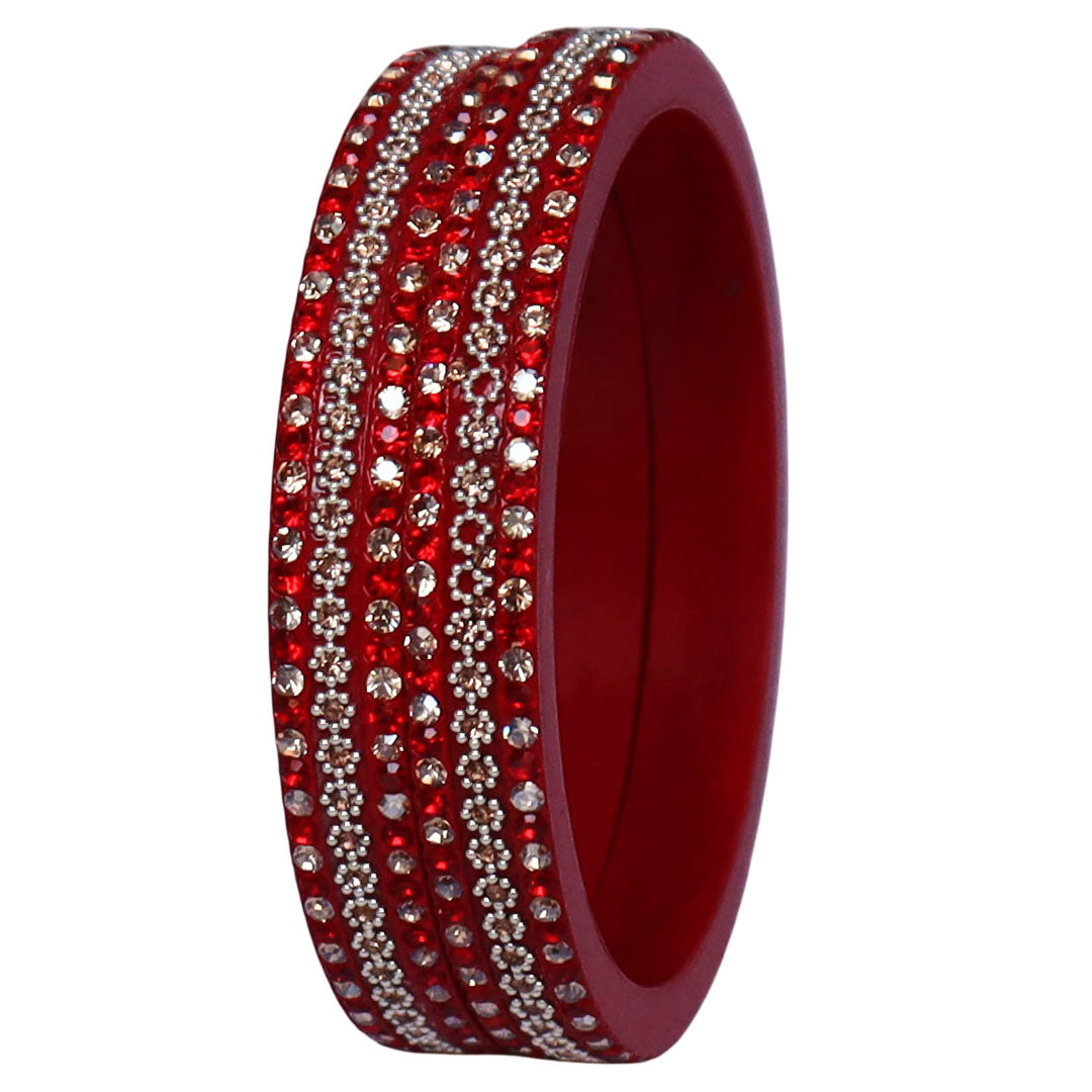 Jaipuri Lac Bangles Artificial Stones Kada Set for Women
