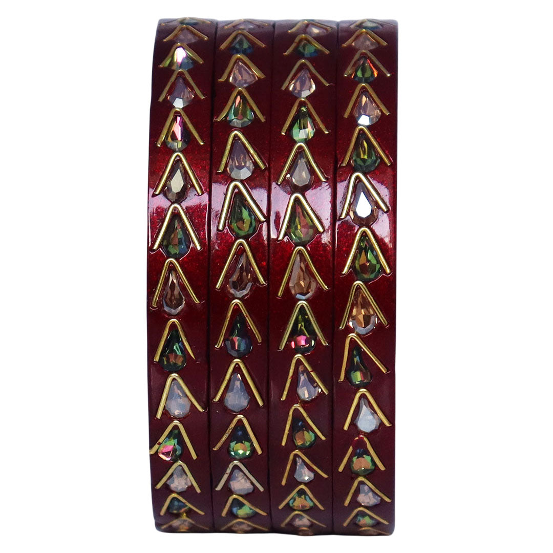 Trendy Lac Kada Bangles Set in Latest Kundan Design