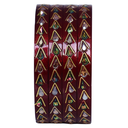 Trendy Lac Kada Bangles Set in Latest Kundan Design